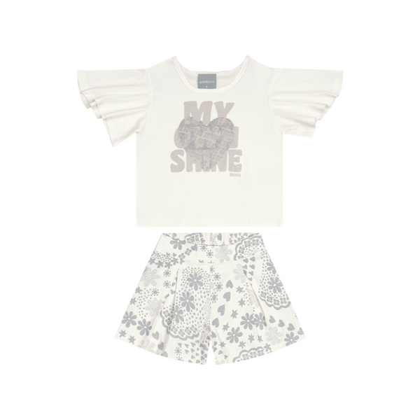 Silver Floral Summer Set