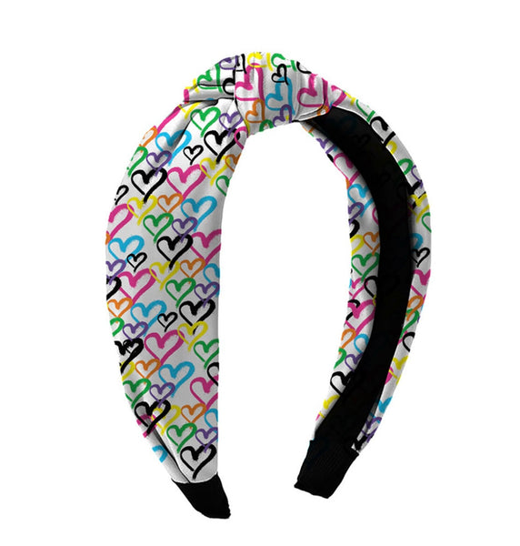 Graffiti Heart Knot Headband