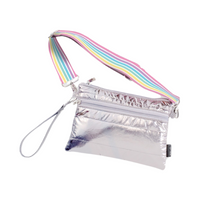 Silver Puffer Belt/Crossbody Bag