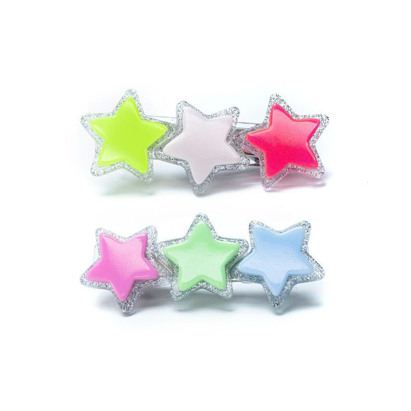 Stars Neon Hair Clips